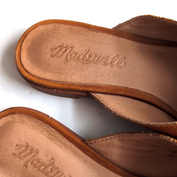 Madewell Women's Slip on Brow Leather Pointed Emilia Mules Size 6 - Picture 3 of 6